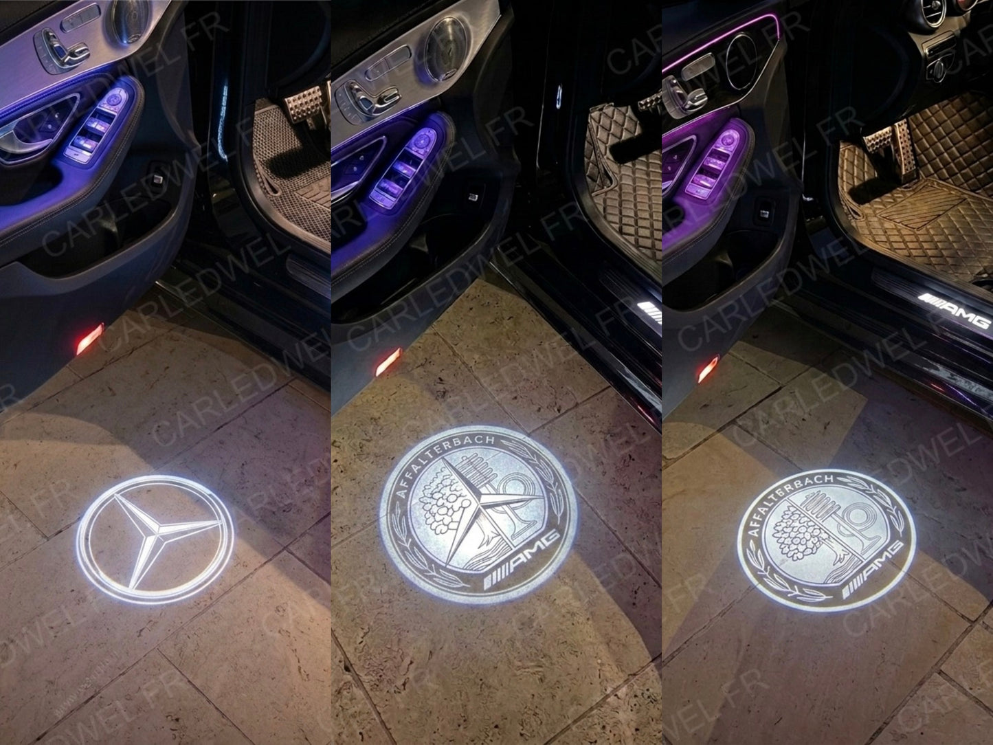 2 Projecteurs de porte LED Dynamic Mercedes AMG – Logo animé Plug&Play