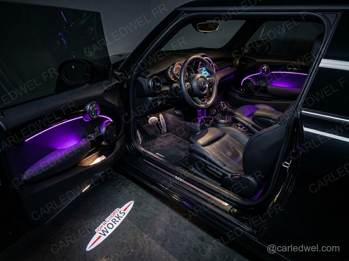 2 Projecteurs de porte LED Mini John Cooper Works JCW – Logo lumineux Plug&Play