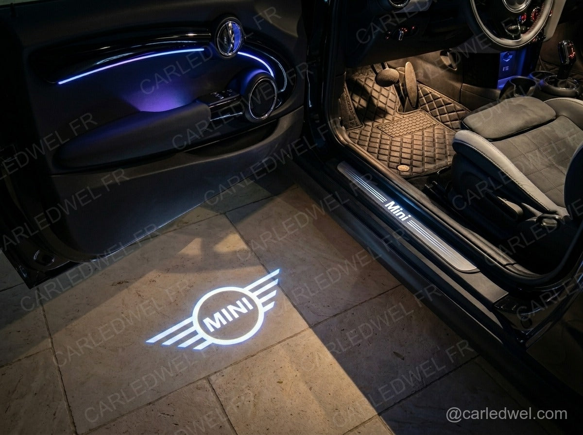 2 Projecteurs de porte LED Mini Cooper – Logo lumineux Plug&Play