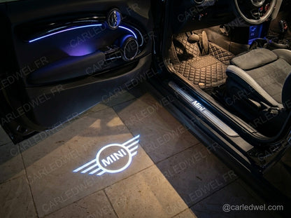 2 Projecteurs de porte LED Mini Cooper – Logo lumineux Plug&Play