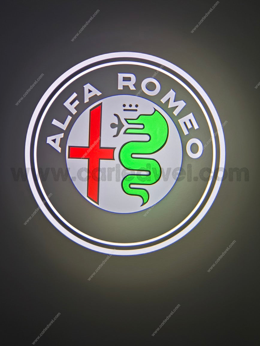 2x LED-Türprojektoren kompatibel für Alfra Romeo (PLUG&PLAY)