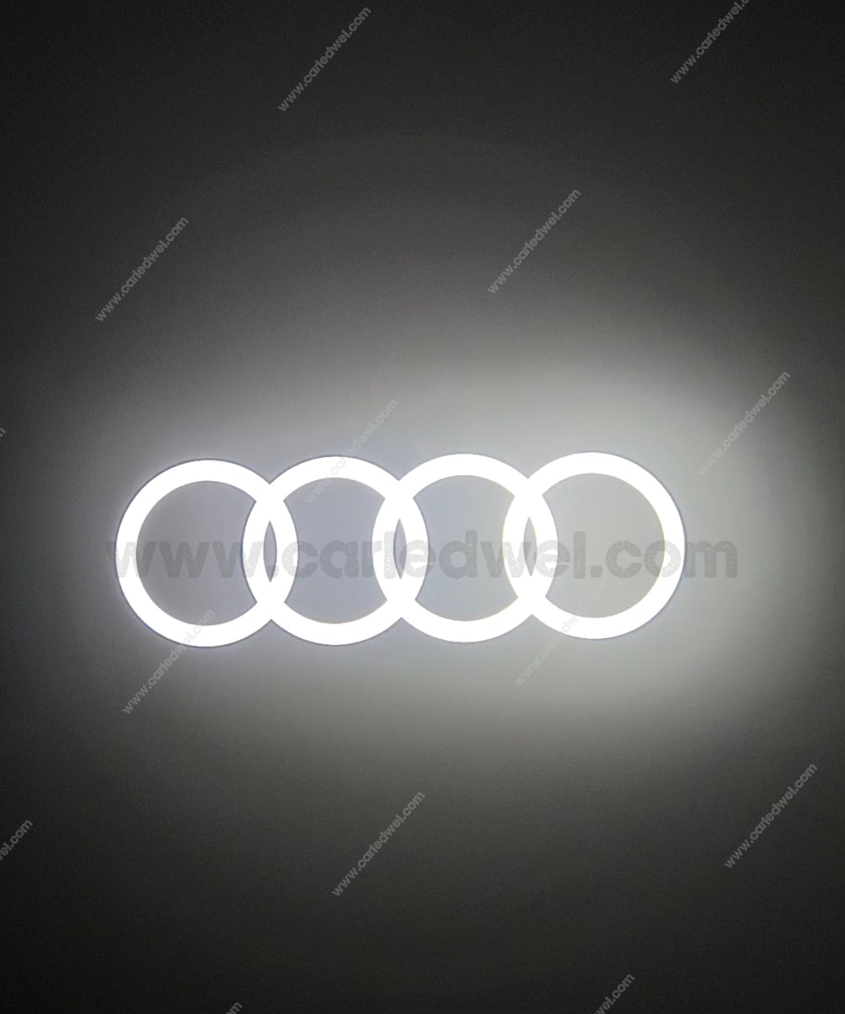 2x Projecteurs de porte Led compatible pour AUDI (4 anneaux) (PLUG&PLAY)