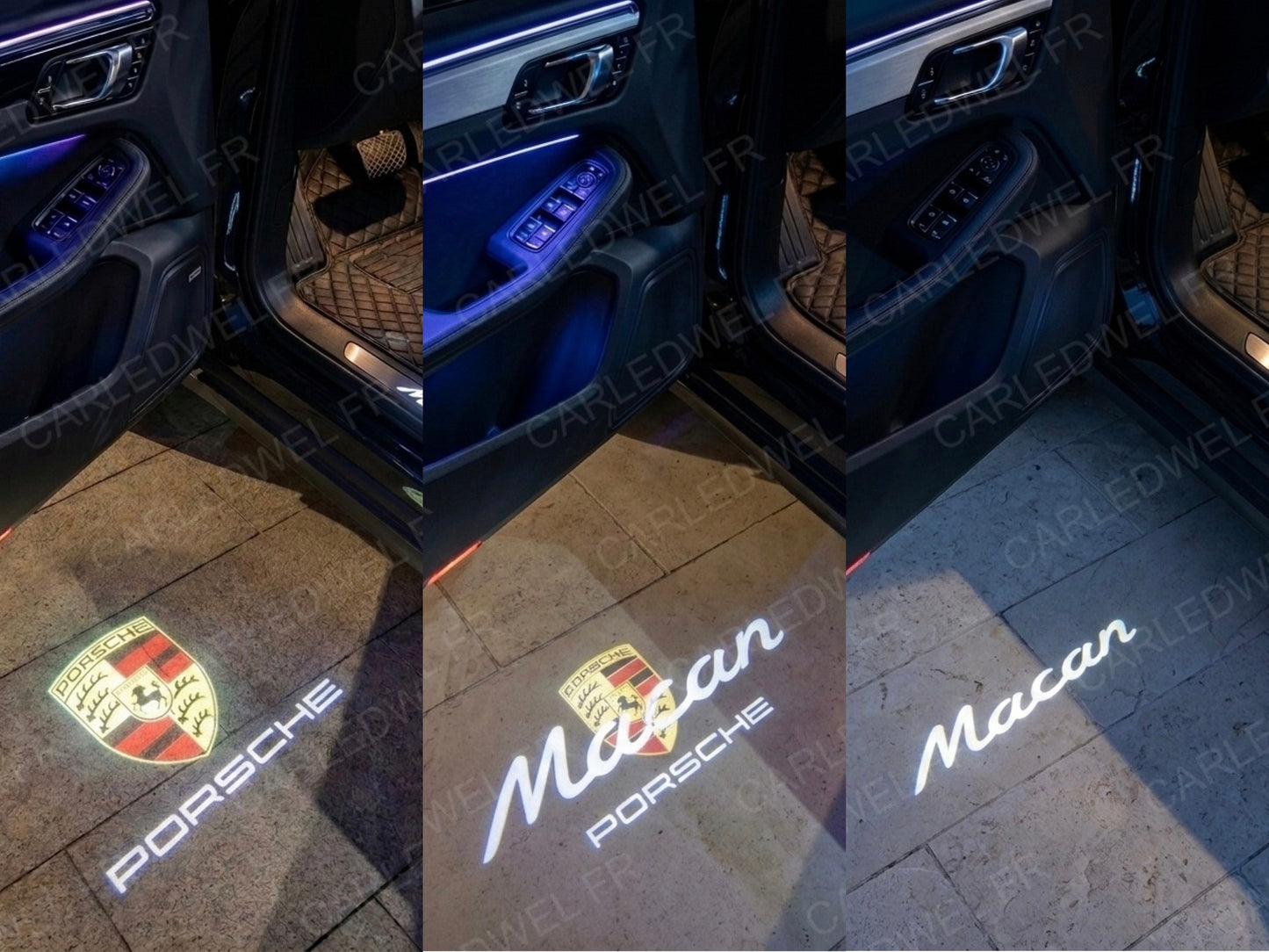 2 Projecteurs de porte LED Dynamic Porsche Macan – Logo animé Plug&Play