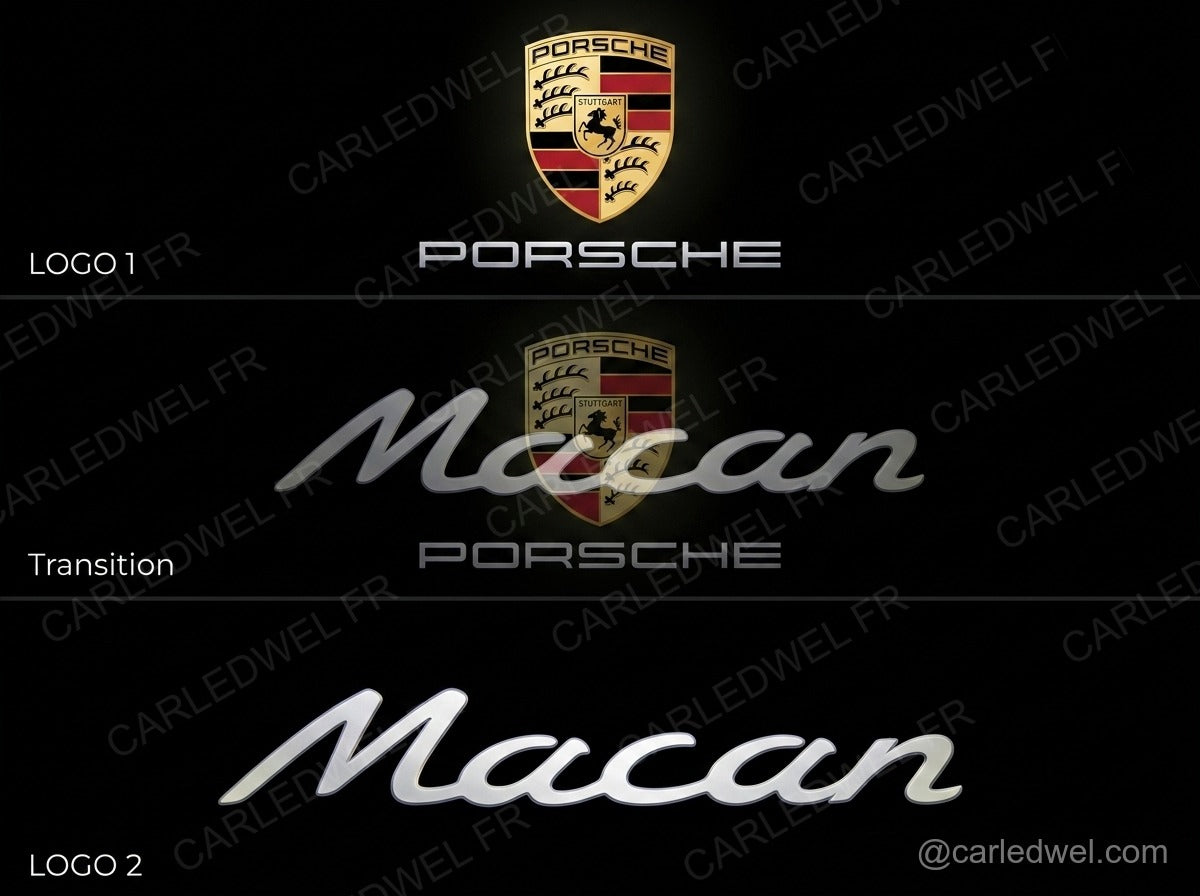2 Projecteurs de porte LED Dynamic Porsche Macan – Logo animé Plug&Play