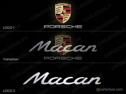 2 Projecteurs de porte LED Dynamic Porsche Macan – Logo animé Plug&Play