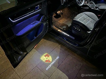 2 Projecteurs de porte Porsche – Logo lumineux Plug&Play