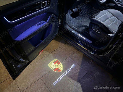 2 Projecteurs de porte LED Dynamic Porsche Cayenne – Logo animé Plug&Play