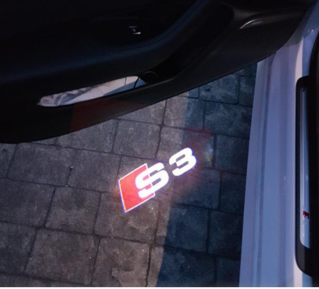 2x Projecteurs de porte Led compatible pour AUDI S3 (PLUG&PLAY)