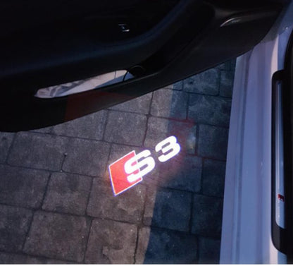 2x Projecteurs de porte Led compatible pour AUDI S3 (PLUG&PLAY)