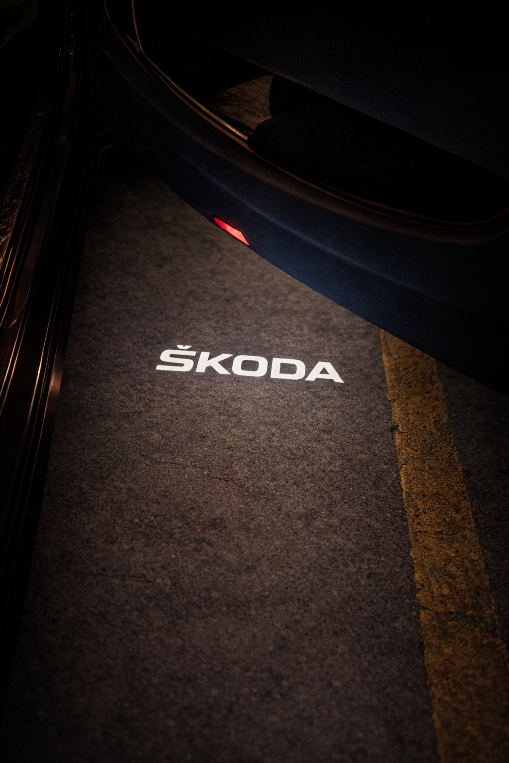 2x Projecteurs de porte Led compatible pour Skoda (PLUG&PLAY)