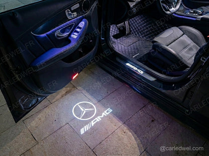 2 Projecteurs de porte Mercedes AMG – Logo lumineux Plug&Play