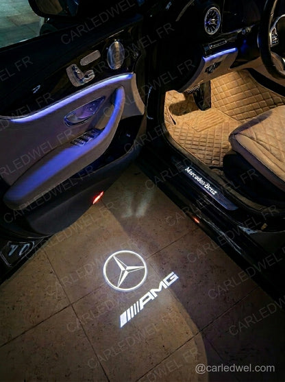 2 Projecteurs de porte Mercedes AMG – Logo lumineux Plug&Play