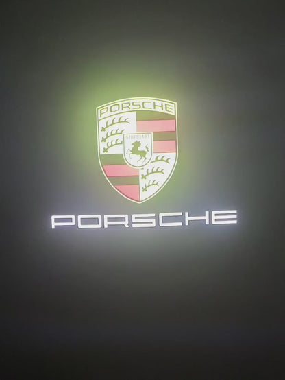 2x dynamische LED-Türprojektoren kompatibel für PORSCHE (Shield) &amp; Macan (PLUG&amp;PLAY)