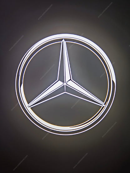 2x Projecteurs de porte Led compatible pour Mercedes Star (PLUG&PLAY)