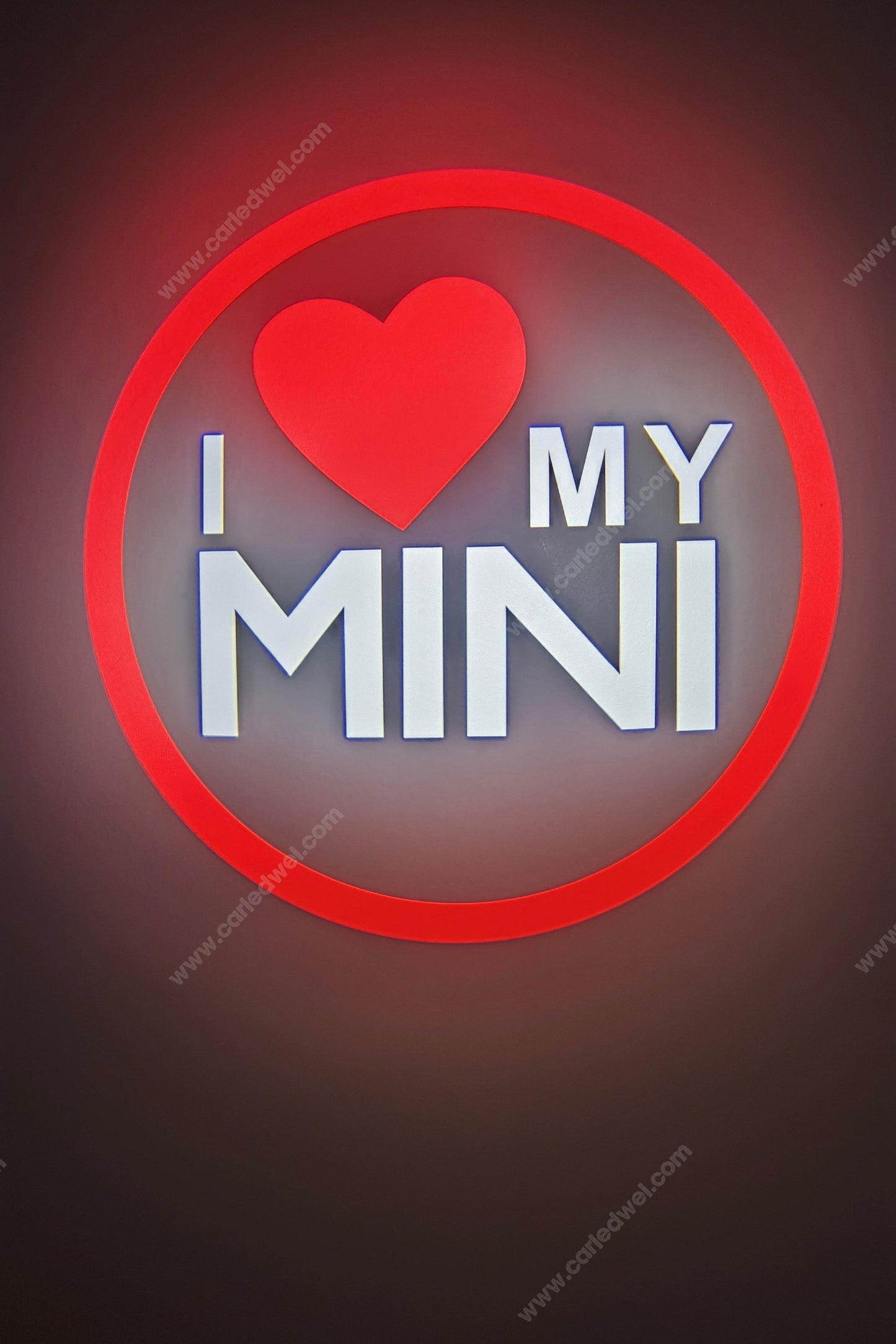 2x LED-Türprojektoren kompatibel mit Mini „I love my Mini“ (PLUG&PLAY)