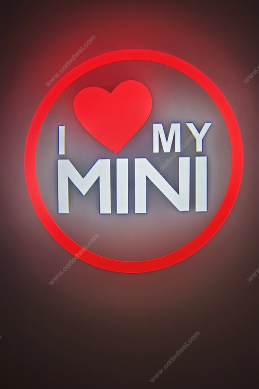 2x LED-Türprojektoren kompatibel mit Mini „I love my Mini“ (PLUG&PLAY)