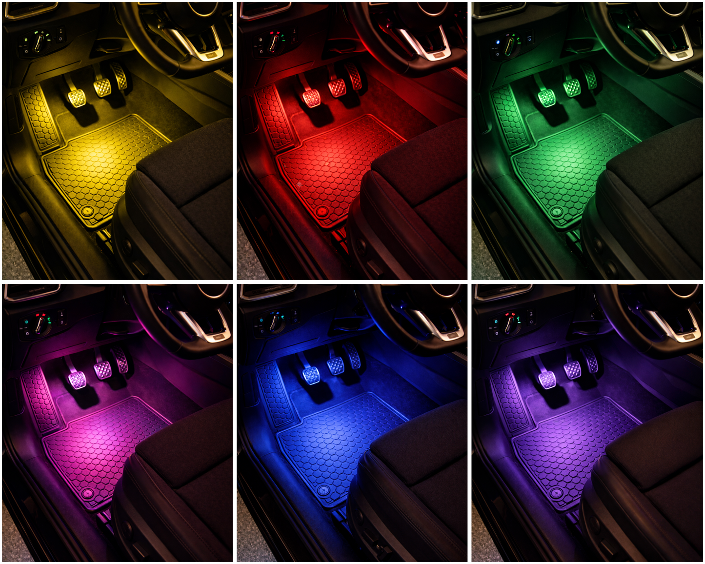 2x LED-Ambiente-Fußraumbeleuchtung, kompatibel mit AUDI (PLUG&PLAY)