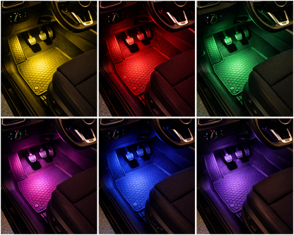 2x LED-Ambiente-Fußraumbeleuchtung, kompatibel mit AUDI (PLUG&PLAY)