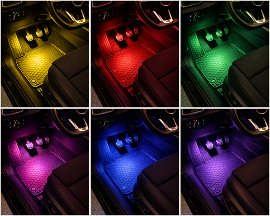 2x LED-Ambiente-Fußraumbeleuchtung, kompatibel mit AUDI (PLUG&PLAY)