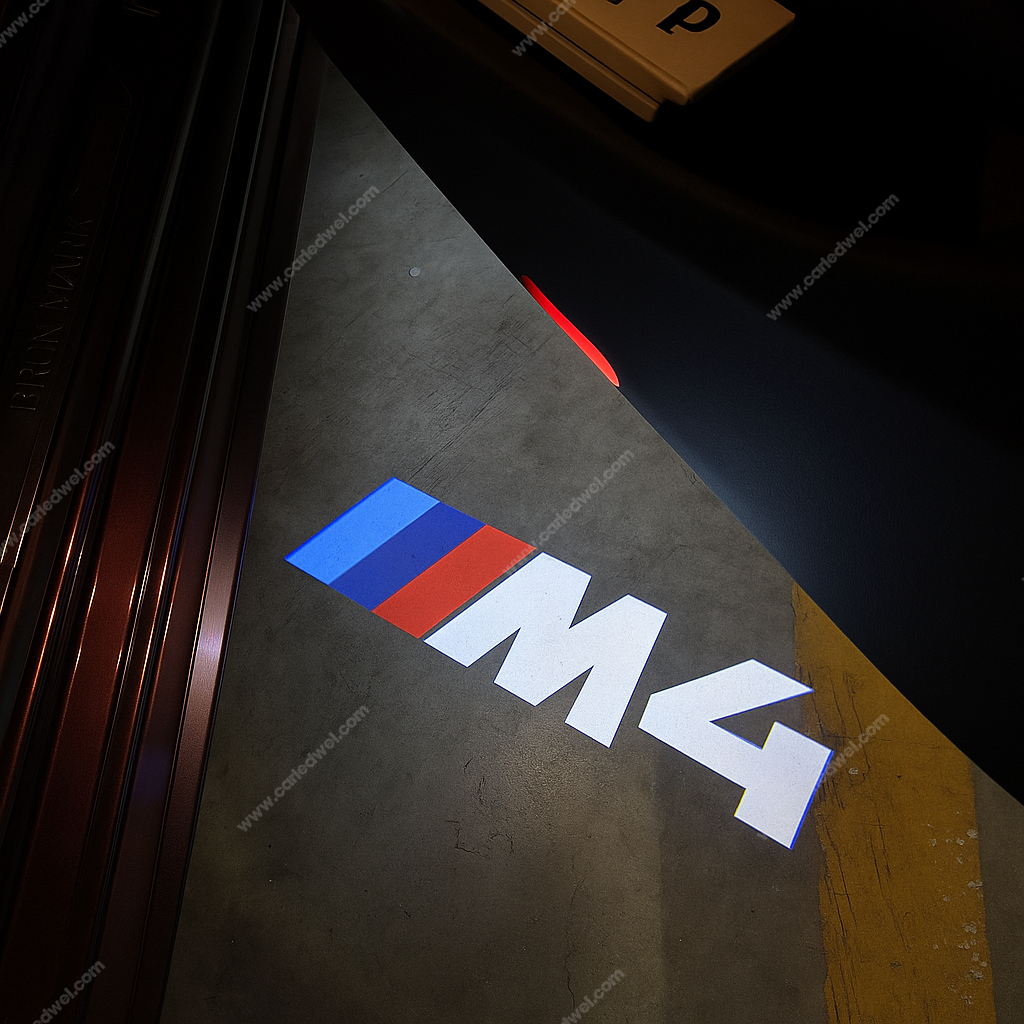 2x Projecteurs de porte Led compatible pour BMW M4 (PLUG&PLAY)